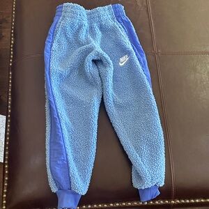 Nike Kids Light Blue Sherpa Joggers